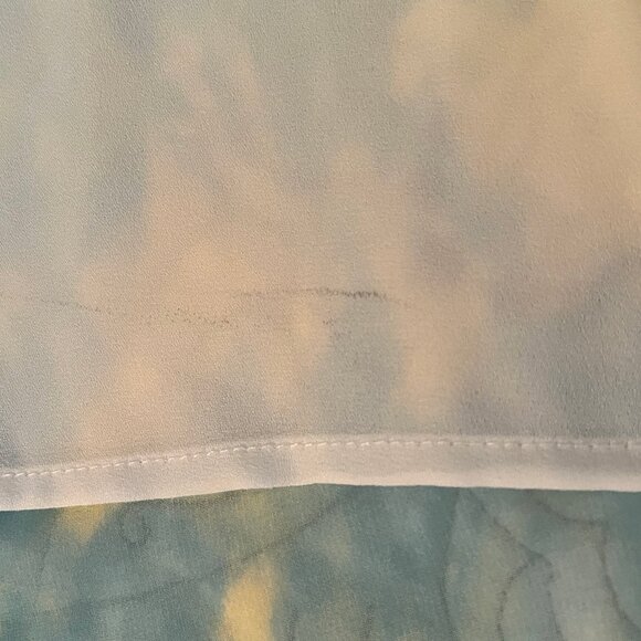 Vince Camuto Vivid Charm Green & Yellow Tie Dye Long Sleeve Blouse Size L NWT - Picture 13 of 13